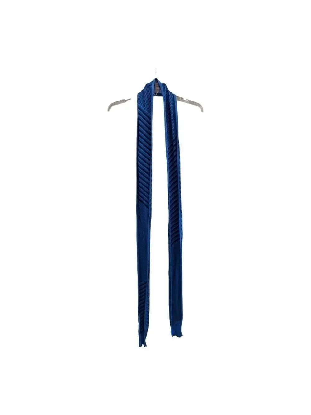 NEW Ohne Titel Blue Striped Knit Accent Scarf Designer Luxury